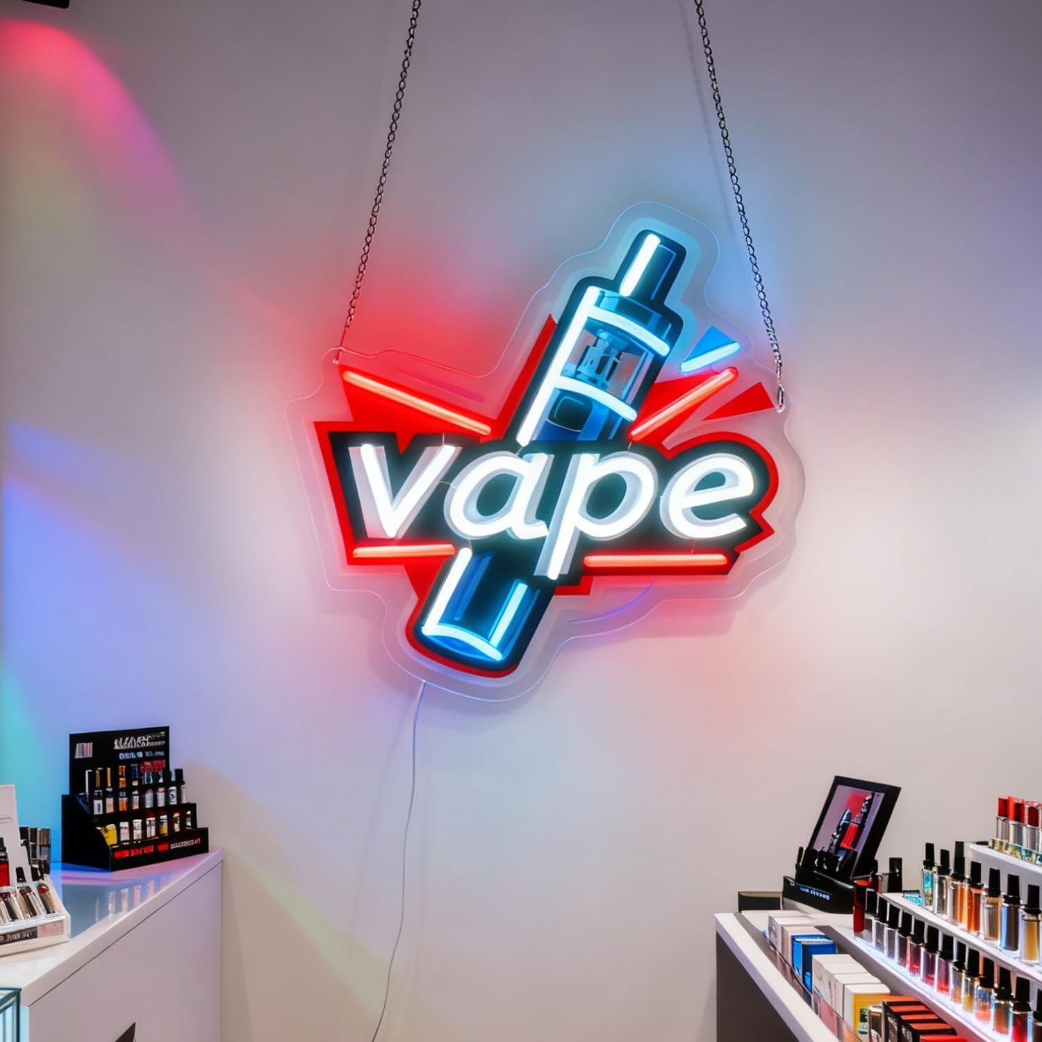 Неоновая вывеска Vape с USB-пи – обзор и цена Vaping Store