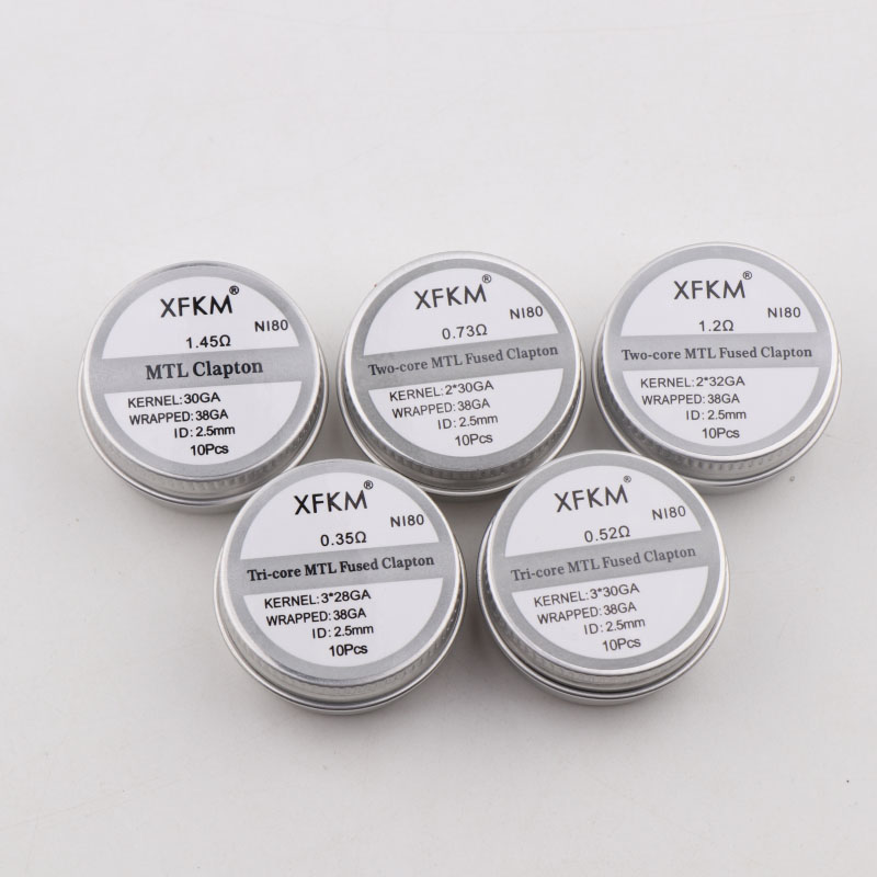 Новинка XFKM 10 шт./кор. NI80/ – обзор и цена Clapton Wire Pre Built