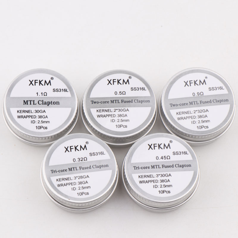 Новинка XFKM 10 шт./кор. NI80/ – обзор и цена Clapton Wire Pre Built
